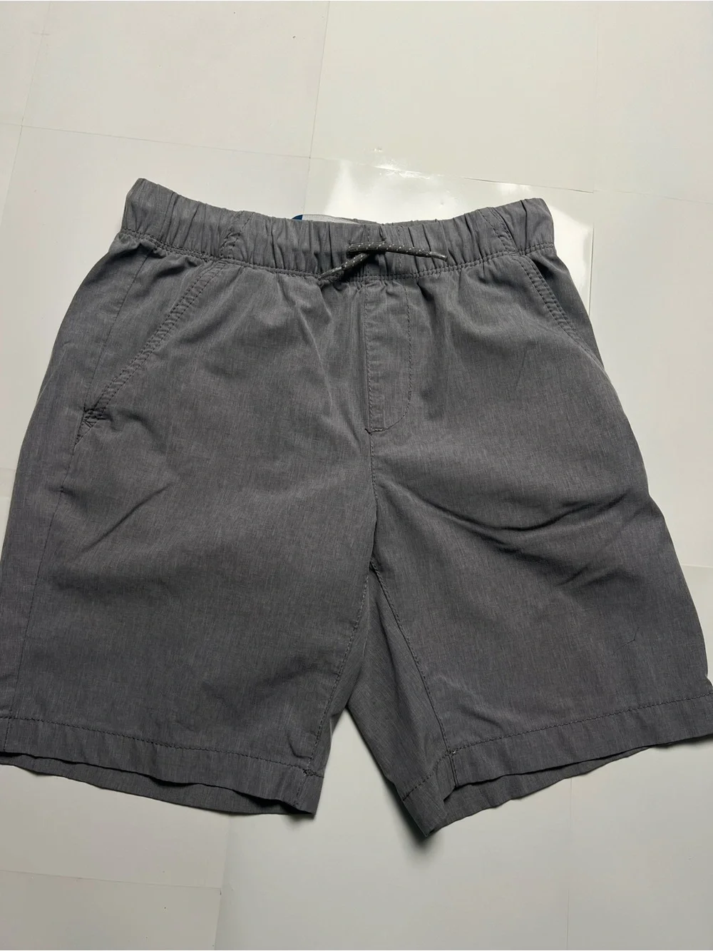 Old Navy Boy Gray Elastic-Waist Casual Shorts Large (10-12)